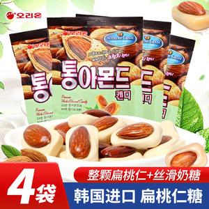 韩国进口好丽友扁桃仁糖90g*4袋奶味坚果糖果分享小零食婚庆喜糖