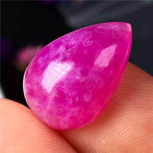 樱花桃红 舒俱来水滴裸石吊坠18k镶嵌 戒指戒面椭圆形 凝胶果冻体