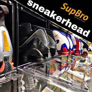 SupBro aj球鞋收纳盒 防尘防潮高端收藏展示防氧化亚克力透明鞋盒