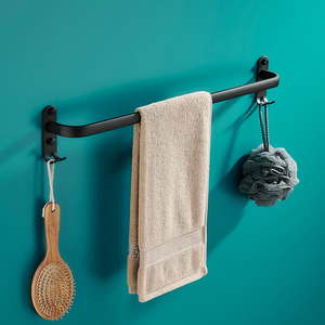 贝斯旗舰店天猫免打孔毛巾架浴室厨房卫生间挂毛巾架子单杆厕所毛巾