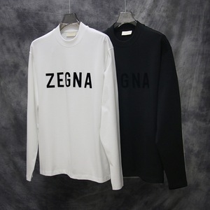 过验fear of god fog zegna联名植绒字母t恤高街宽松打底衫长袖男