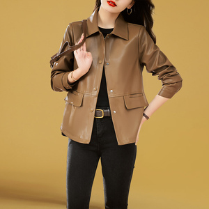 皮衣外套高级感女装2022新款流行时尚短款春秋修身pu皮夹克上衣潮