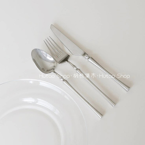 胡桃集市 韩国chic小蛮腰欧式不锈钢304西餐刀叉勺咖啡厅家用