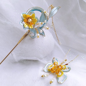 缠花发簪成品现货包邮原创古风汉服盘发手工簪子蝴蝶发钗素雅步摇