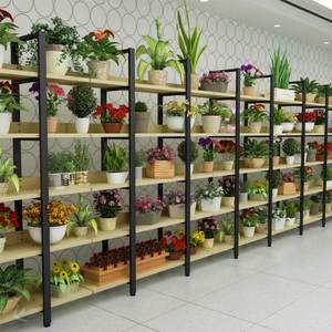 花店鲜花展示架自由组合可调节多层创意货架盆栽绿植花架专用架子