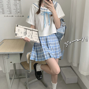 中牌制服馆 宇宙老格原创jk制服裙格裙日系半身裙百褶裙现货掉落