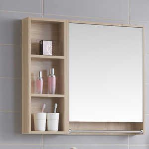 实木浴室镜柜卫生间挂墙式智能镜箱单独梳妆镜镜子带置物架收纳