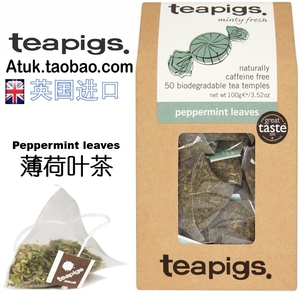 预订！ 英国进口 Teapigs 茶猪猪 薄荷叶茶 立体茶包 50袋装