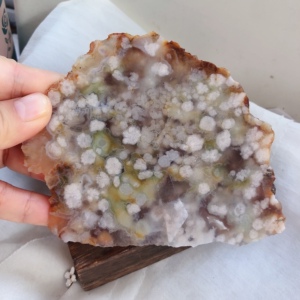 漂亮的石头会开花天然樱花玛瑙原石切片无打磨抛光一物一图牛血红