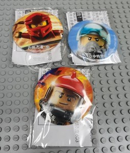 乐高LEGO 幻影忍者系列 城市系列 消防 徽章 书包挂件