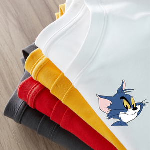 猫和老鼠短袖男士t恤纯棉夏季美式潮牌ins体恤汤姆猫半袖情侣衣服