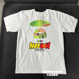 国内代购aape七龙珠联名男装情侣款卡通猿颜印花休闲短袖t恤9339