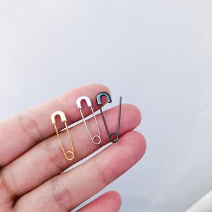 吴亦凡同款曲别针小耳钉男个925纯耳饰极简约耳环蒂凡尼别针耳环