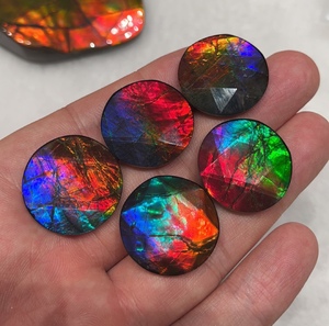 斑彩石吊坠天然加拿大斑彩石裸石宝石挂坠胸坠色彩艳丽流光溢彩