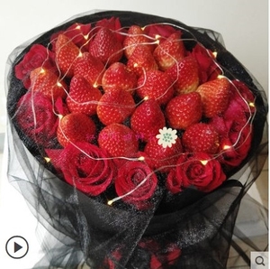 圣诞平安夜水果草莓花束礼盒速递同城配送渭南市韩城市榆林华阴市