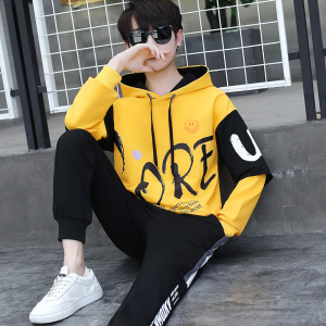 13青少年潮流卫衣男春秋款14初中学生男孩15岁帅气套装12大童秋装