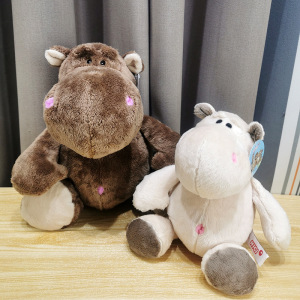 新款男女情侣白色河马毛绒公仔玩具创意可爱布娃娃玩偶儿童礼物