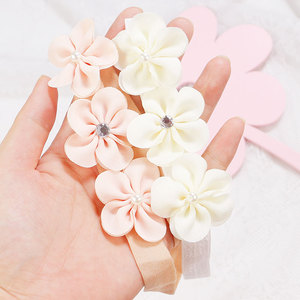 宝宝发饰头花装饰洋气周岁百日宴花朵发圈婴儿新生儿婴幼发花