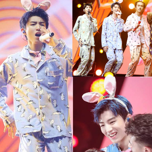 tfboys同款睡衣王俊凯老大易烊千玺长袖纯棉女春秋情侣全棉家居服