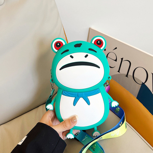新款网红青蛙搞怪蛤蟆硅胶包可爱卡通单肩斜挎手机包儿童包包礼物