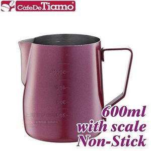 包邮 Tiamo 带刻度拉花杯不沾涂层咖啡拉花缸奶泡缸360 600 950ml