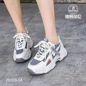 【德赛帝伦】2022春夏新款皮 网时尚潮流老爹小白运动休闲女鞋