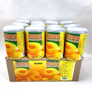 黄桃罐头琥珀森林整箱425克*12罐烘培专用砀山特产新鲜糖水果罐头