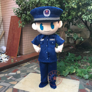 黑猫警长卡通人偶服装警察头套影视动漫交警行走人偶成人玩偶定制