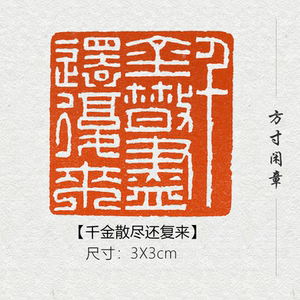 千金散尽还复来成品书画闲章篆刻印章定制姓名引首压角章书法国画