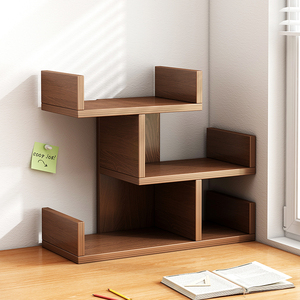 书架桌面书桌收纳置物架学生家用桌上小书柜卧室办公多层简易架子