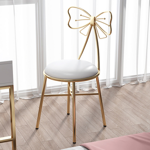 化妆凳女生卧室梳妆台网红仙女现代简约ins风美甲靠背梳妆台椅子