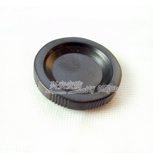 监控摄像机防尘盖CCD枪机保护CS镜头座圆形塑胶盖黑色硬胶带螺纹