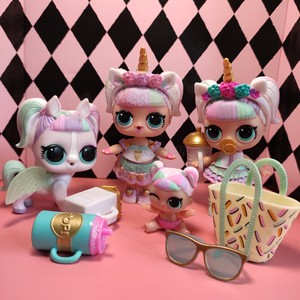 lol正版惊喜娃娃稀有款独角兽官配娃娃配件齐全玩具收藏