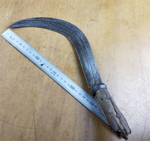 日本进口原装二手柴刀 柴镰 安来钢大尺寸镰刀 割草刀户外 开山刀