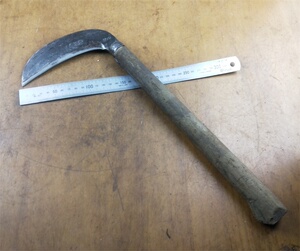 日本进口原装二手镰刀土佐特制 割草 割麦刀手打户外露营农用工具