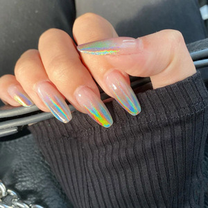 假指甲贴片光疗镭射