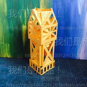 包邮秒发纯手工制作四棱柱体卡纸镂空大学生立体构成