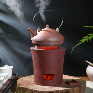 炭炉煮茶炉陶炉红泥炉小火炉砂祧壶煮茶器功夫茶道烧水炉橄榄碳炉