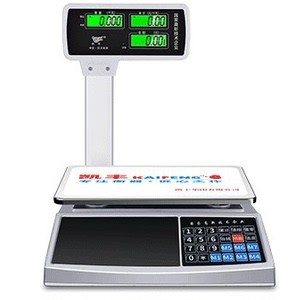 正品凯丰立杆电子秤电子称计价称菜场称双面显示充电30kg1g台秤
