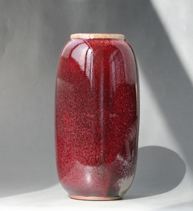 钧瓷朱砂红富贵花器 插花瓶 晋家钧窑晋晓瞳