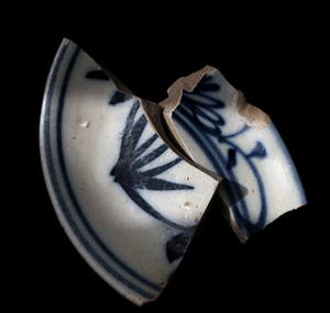 000人付款淘宝元青花火焰纹古碎瓷片标本古董古