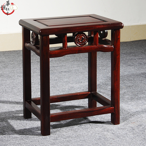 红木铜钱凳印尼黑酸枝小凳子实木板凳中式矮凳餐凳阔叶黄檀换鞋凳