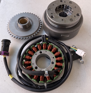 适用大地鹰王dd350 永源350 yy350 磁电机 线圈 起动盘总成