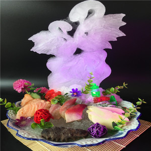 冰雕模具创意刺身茶壶鲤鱼马到成功天鹅厨用酒店刺身冰雕模具立体