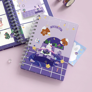 线圈手账本少女心简约ins风时间管理计划本彩页日记本可爱手帐本