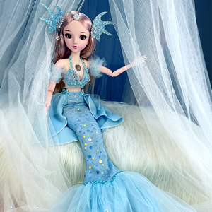 美人鱼娃娃60厘米人鱼公主芭比可换装限量版公仔玩偶玩具大号礼盒