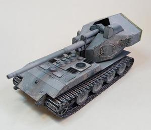 纸模工坊新版德国e100wt(白云)坦克歼击车(坦克纸模型道具摆件