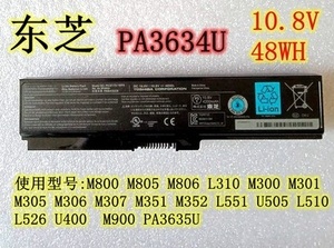 包邮东芝PA3634U M800 M805 M806 L310 M300 M301 M305笔记本电池