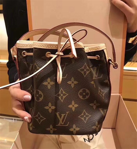 lv女包路易威登 nano noe迷你老花抽绳小水桶单肩斜挎女包m41346