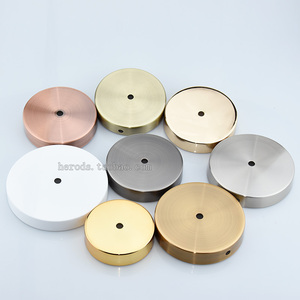 台灯镀镍直边卷边圆底盘 灯饰电镀金属底座 五金灯饰配件diy台灯